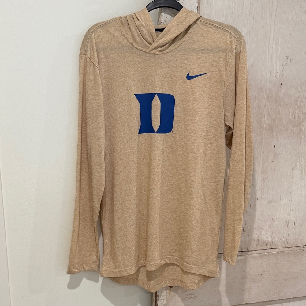 DUKE *RARE FIND Nike Tan Dri-FIT Top with BLUE Logo